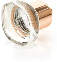 City Lights Soft Square Glass Knob, Polished Rose Gold, 1-1/4''  61-PRG