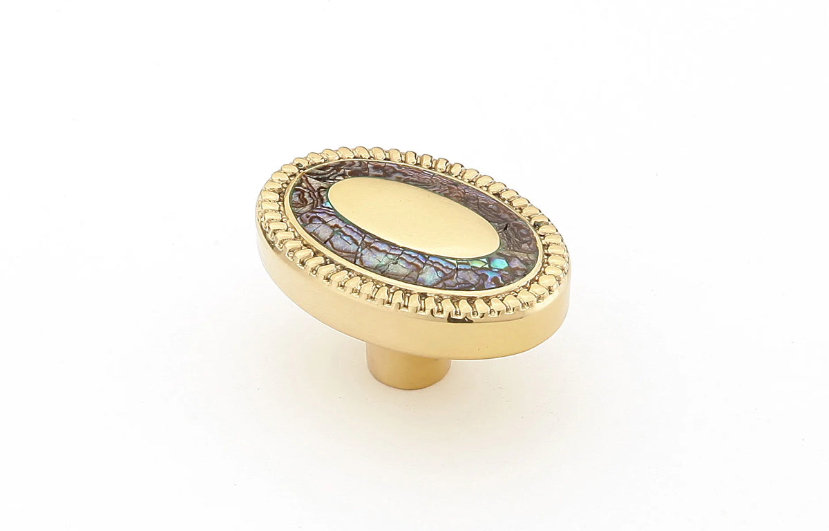 Fair Isle Knob, Oval, Imperial Shell, 1-1/2'' x 1-1/8''