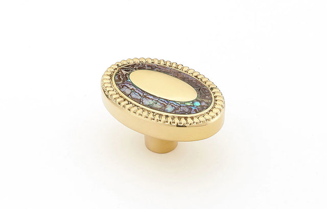 Fair Isle Knob, Oval, Imperial Shell, 1-1/2'' x 1-1/8''