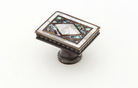 Avalon Bay Knob, Rectangle, Imperial Shell, Aged Dover, 1-7/8'' x 1-1/4''