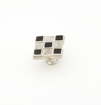 Avalon Bay Square Knob, Black Mother of Pearl, Polished Nickel, 1-1/4'' 671-B/PN