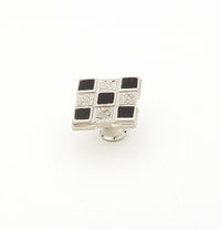 Avalon Bay Square Knob, Black Mother of Pearl, Polished Nickel, 1-1/4'' 671-B/PN