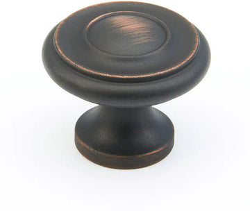Traditional Round Knob, Michelangelo Bronze, 1-1/4'' dia 703-MIBZ