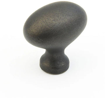 Traditional Knob, Oval, Distressed Bronze, 1-3/8'' dia 719-DBZ