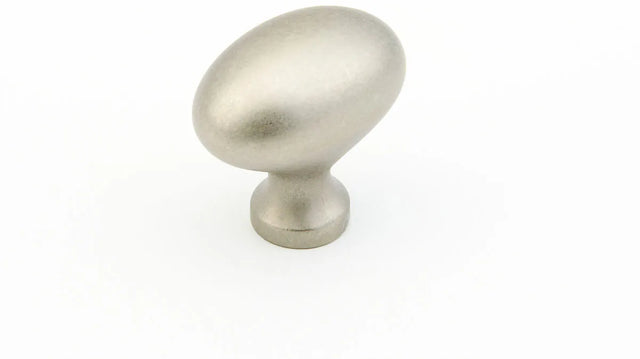 Traditional Knob, Oval, Distressed Nickel, 1-3/8'' dia 719-DN