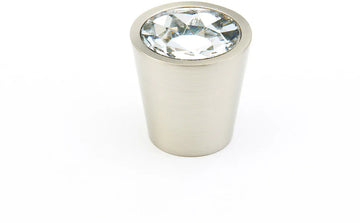 Stargaze Cylinder Glass Knob, Satin Nickel, 1-1/16'' dia 72-C-15