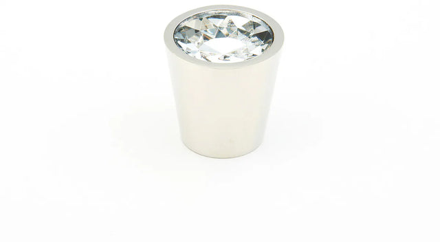 Stargaze Cylinder Glass Knob, Polished Nickel, 1-1/16'' dia 72-C-PN