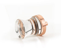 City Lights Concave Glass Knob, Polished Rose Gold, 1-1/8'' dia 76-PRG