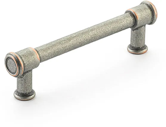 Steamworks Pull, Distressed Pewter/Copper, 96 mm cc 79-DP/C