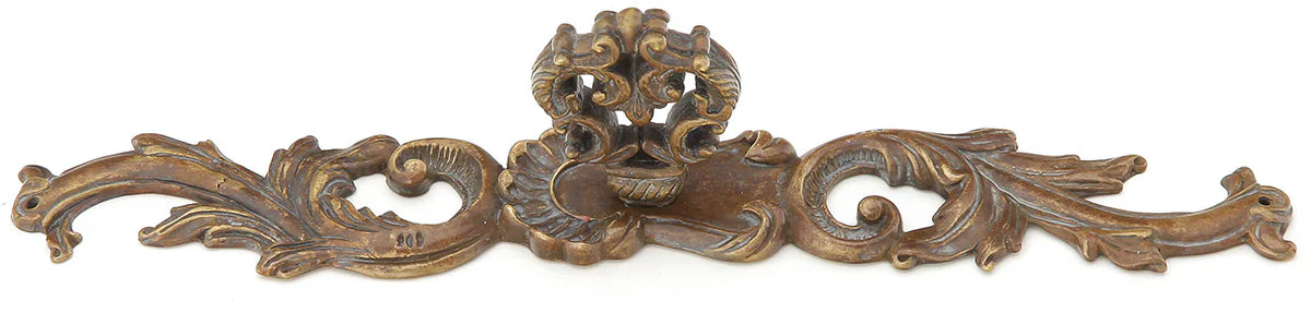 French Court Knob with Backplate, 7-3/8''