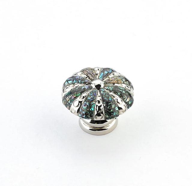 Imperial Shell Knob, Round, Polished Nickel, 1-3/8'' dia 853-IM/PN