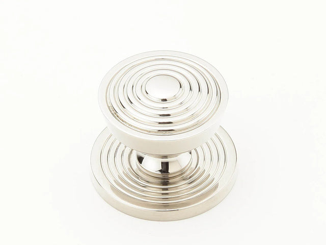 Sonata Round Knob with Backplate, Polished Nickel, 1-1/8'' dia 967M-PN