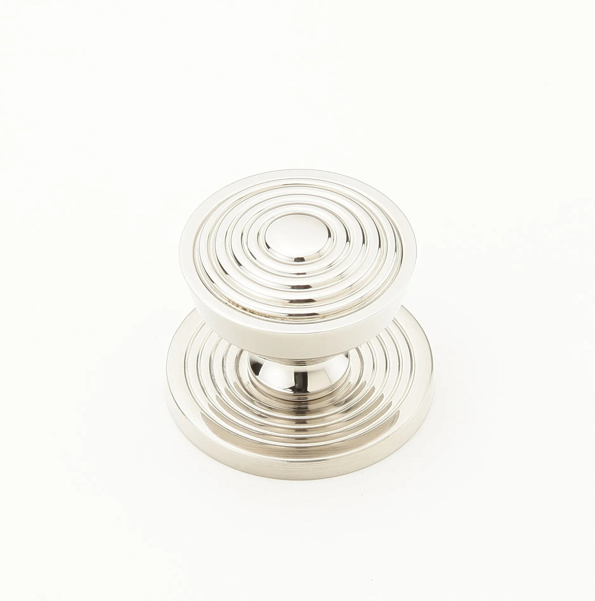 Sonata Round Knob with Backplate, Polished Nickel, 1-1/8'' dia 967M-PN