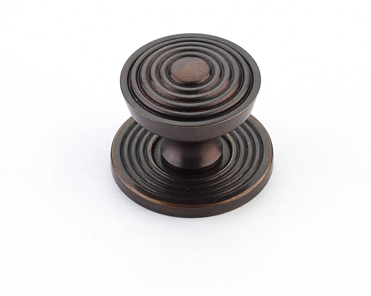 Sonata Round Knob with Backplate, 1-1/8'' dia
