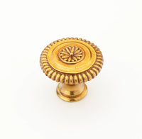 Sonata Knob, Round, Paris Brass, 1-5/16'' dia 968M-PAR