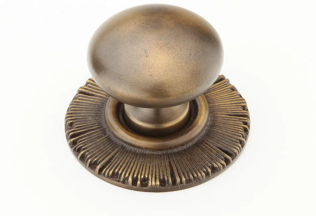 Sunburst Round Knob with Backplate, 1-1/4'' dia