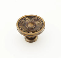 Sunburst Knob, Round, Estate Dover, 1-3/8'' dia 972-ED