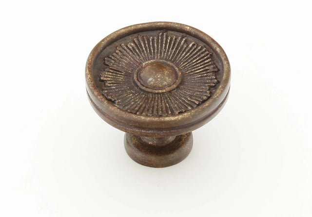 Sunburst Knob, Round, Highlighted Bronze, 1-3/8'' dia 972-HLB