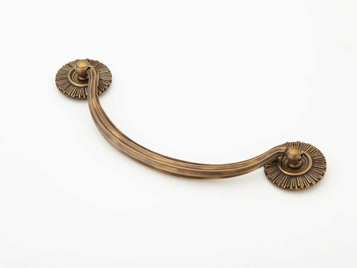 Sunburst Bail Pull with Rosettes, 5-1/2'' cc