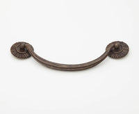 Sunburst Bail Pull with Rosettes, Highlighted Bronze, 5-1/2'' cc 978-HLB