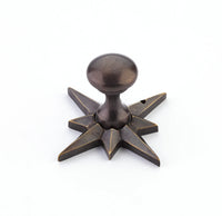 Sonata Round Knob with Star Backplate, 11/16'' dia