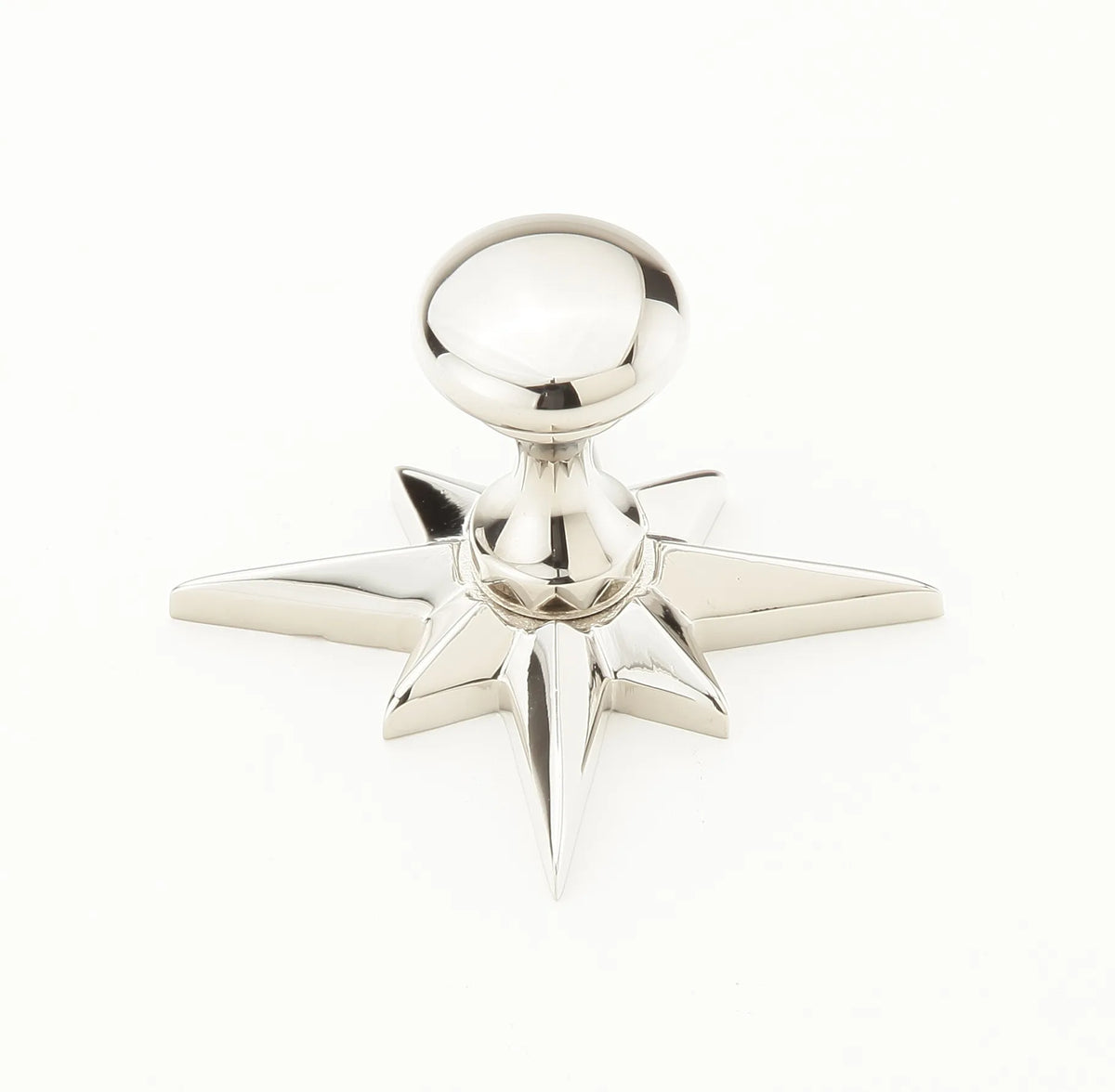 Sonata Round Knob with Star Backplate, Polished Nickel, 11/16'' dia 982-PN