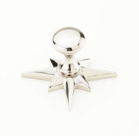 Sonata Round Knob with Star Backplate, Polished Nickel, 11/16'' dia 982-PN