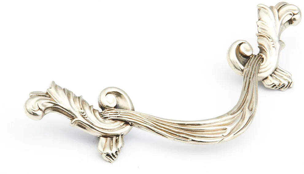 French Court Pull, Swag, White Brass, 3-1/2'' cc 987-WB