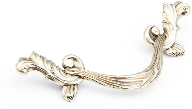 French Court Pull, Swag, White Brass, 3-1/2'' cc 987-WB