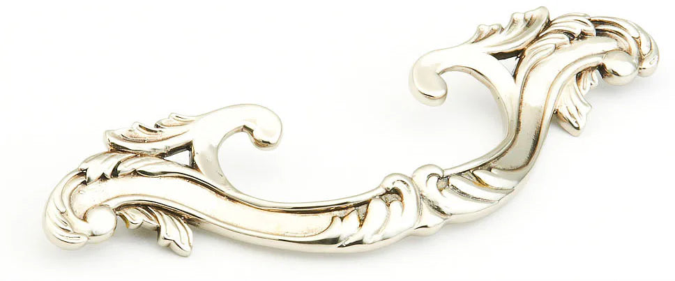 French Court Pull, Large Swag, White Brass, 5-3/8'' cc 988-WB