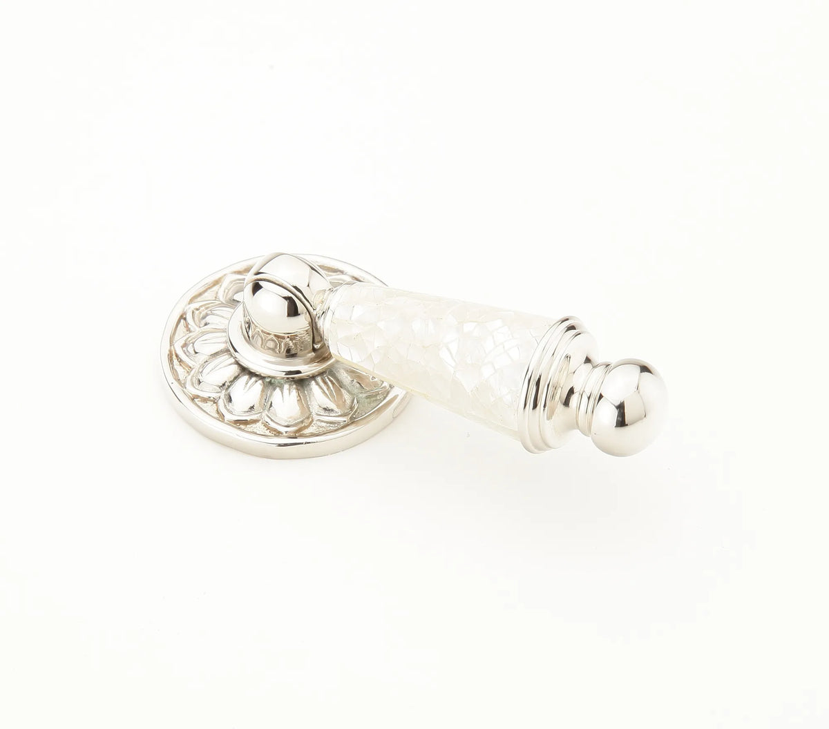 Mother of Pearl Pendant Pull, Polished Nickel, 1-3/8'' dia 989-MOP/PN