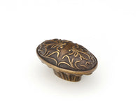 Cantata Knob, Oval, Dark Italian Antique, 5/8'' cc, 1-1/4'' x 2'' 993-DIA