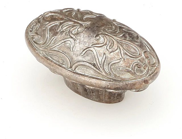 Cantata Knob, Oval, Monticello Silver, 5/8'' cc, 1-1/4'' x 2'' 993-MSL