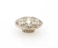Cantata Knob, Oval, White Brass, 5/8'' cc, 1-1/4'' x 2'' 993-WB