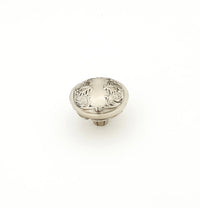 Cantata Knob, Round, White Brass, 1-1/4'' dia 994-WB