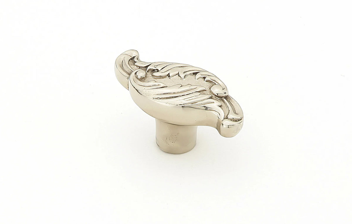 Cantata Oblong Knob, White Brass, 7/8'' x 2'' 996-WB