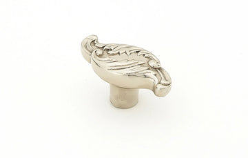 Cantata Oblong Knob, White Brass, 7/8'' x 2'' 996-WB