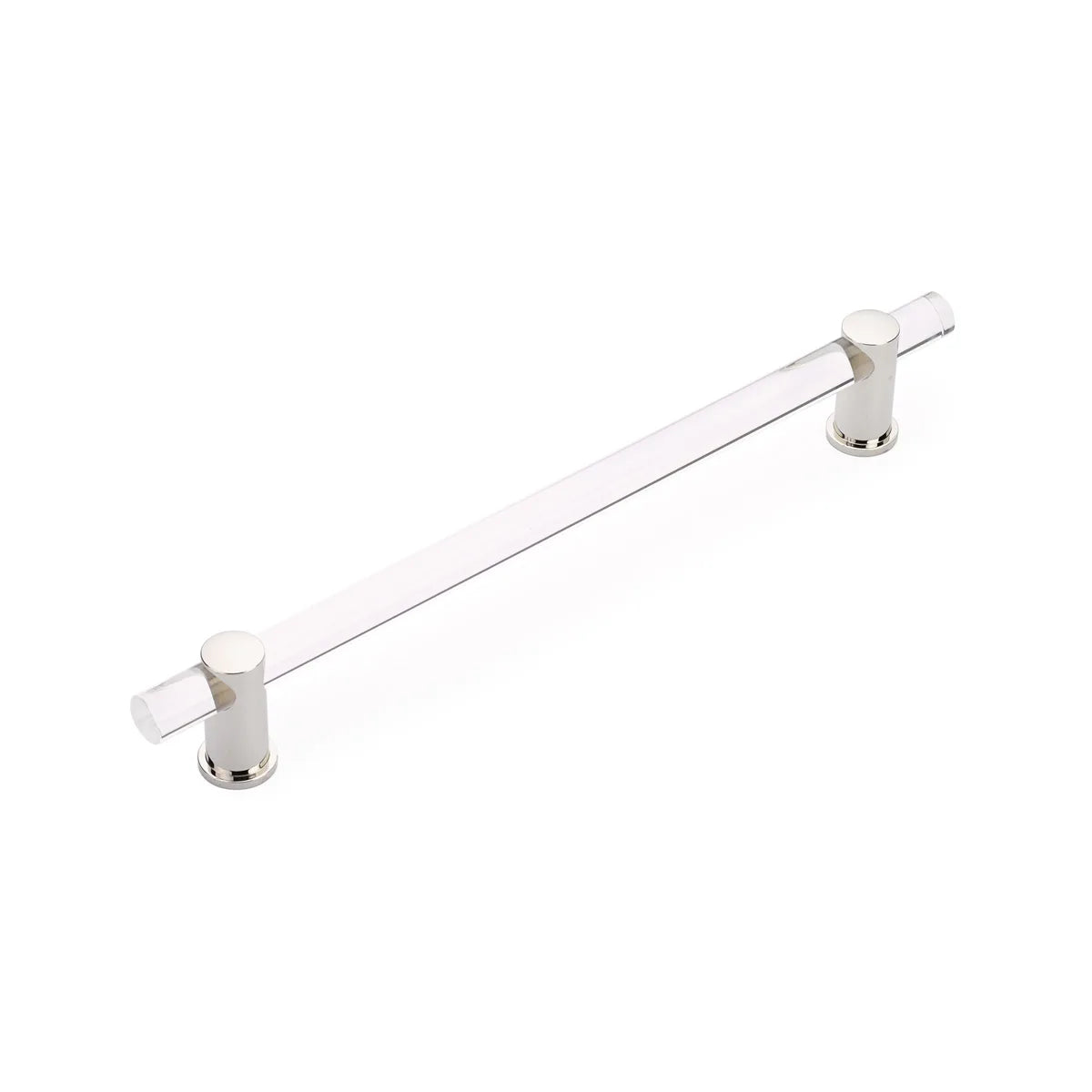 Lumiere Back to Back, Appliance Pull, NON-Adjustable Clear Acrylic, Polished Nickel, 12'' cc BTB402-PN