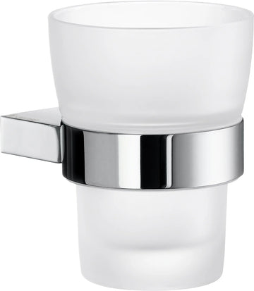 AIR Holder in Polished Chrome with Frosted Glass Tumbler AK343