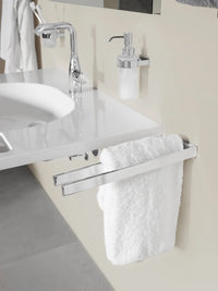 AIR Holder in Polished Chrome with Frosted Glass Soap Dispenser AK369