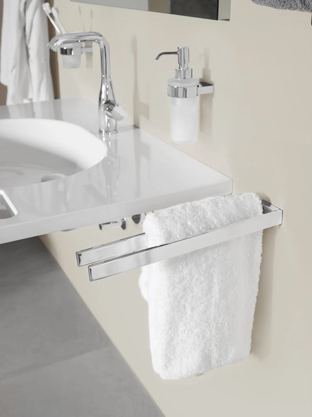 AIR Holder in Polished Chrome with Frosted Glass Soap Dispenser AK369