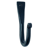 BESLAGSBODEN Rustic Single Hook in Black Wrought Iron, Pair, Height 60 mm B056