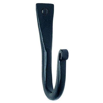 BESLAGSBODEN Rustic Single Hook in Black Wrought Iron, Pair, Height 60 mm B056