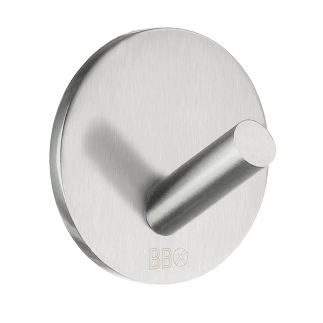 Single Hook Selfadhesive Brushed Stainless Steel B1080