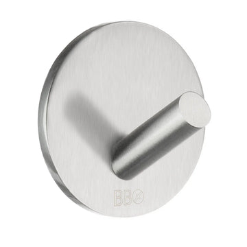 BESLAGSBODEN Design Single Hook mini, 4 pcs in Brushed Stainless Steel B1080/4