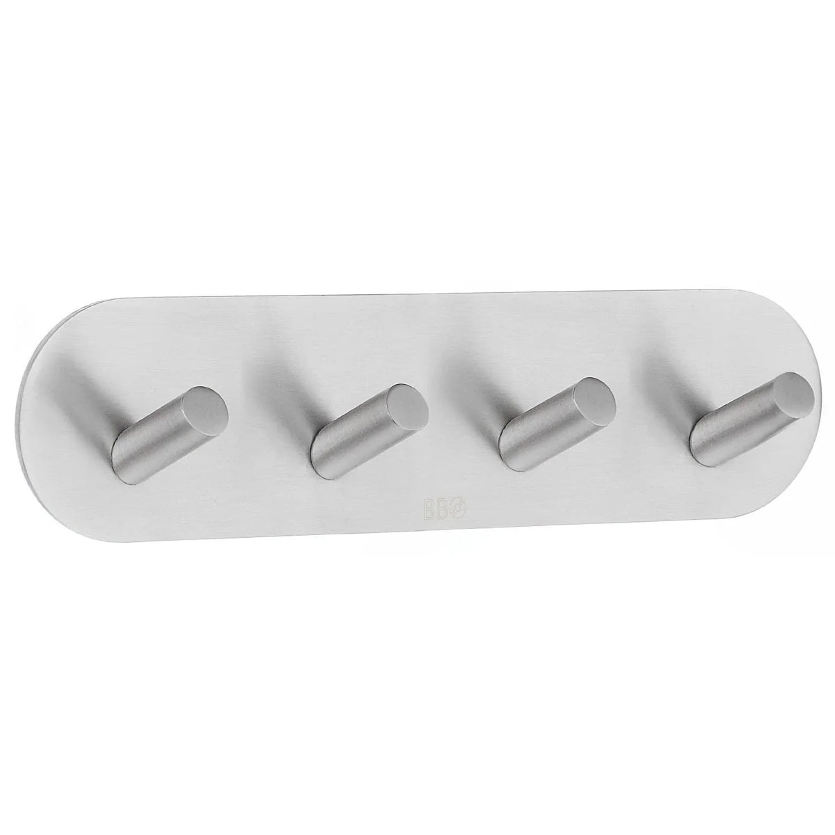 BESLAGSBODEN Design Quadruple Hook in Brushed Stainless Steel Self-adhesive B1094