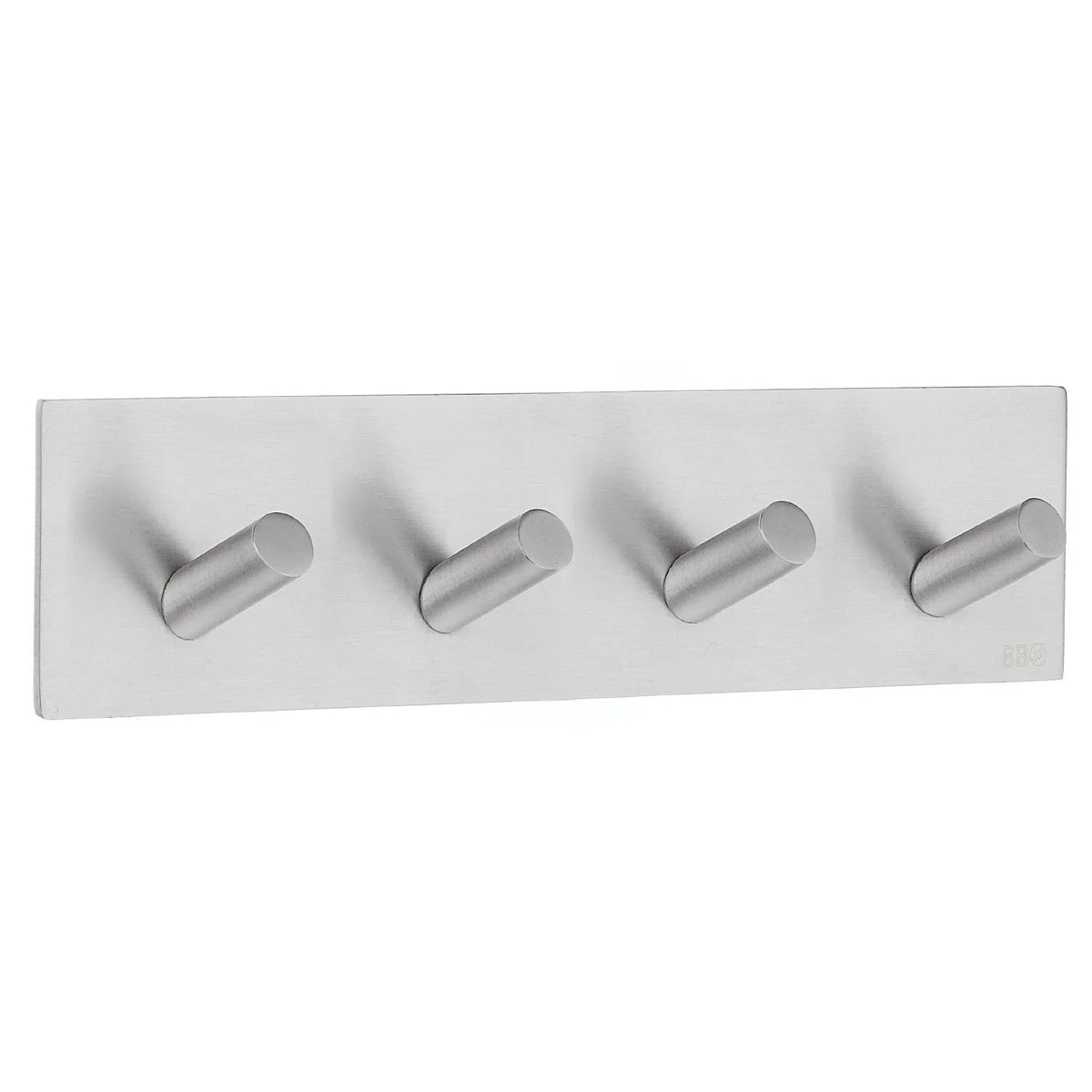 BESLAGSBODEN Design Quadruple Hook in Brushed Stainless Steel Self-adhesive B1096