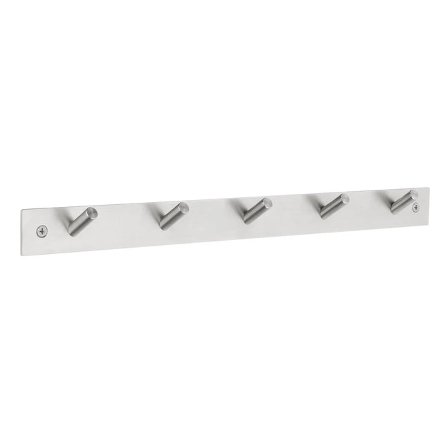 BESLAGSBODEN Coat Rack, 5 Hooks, Brushed Stainless Steel B1145