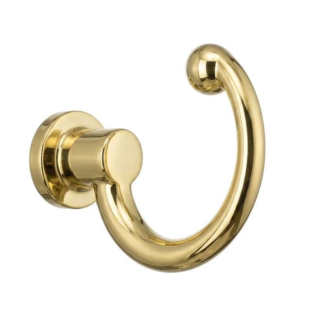 BESLAGSBODEN Single Hook in Polished Brass Finish, Pair, Height 42 mm B233