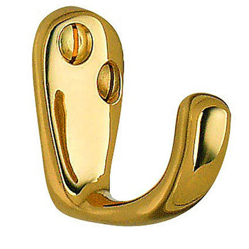 BESLAGSBODEN Single Hook in Polished Brass Finish, Height 38 mm B245